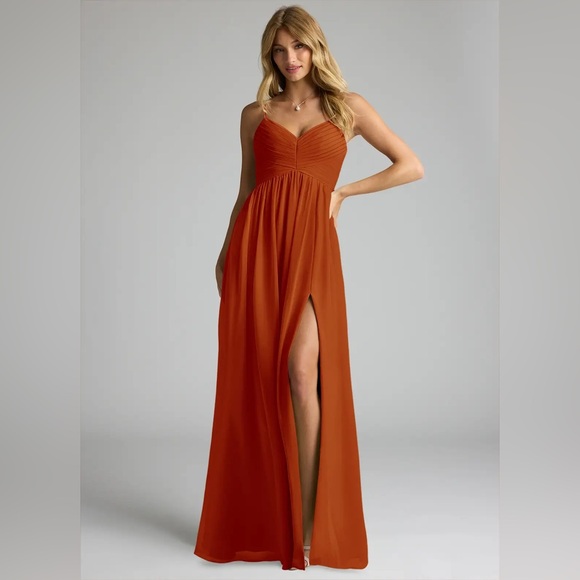 AZAZIE ALIA
Paprika A-Line Pleated Chiffon Dress - Picture 3 of 12